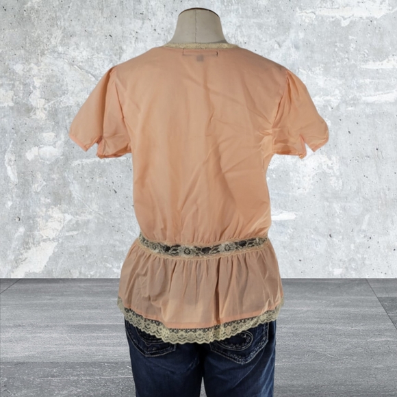 Love Stitch Pleat Front & Lace Top - Picture 6 of 12